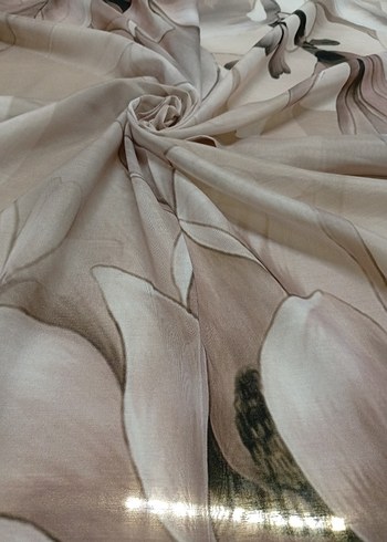 Bej Gri Desenli Kadın şal - Görsel 2