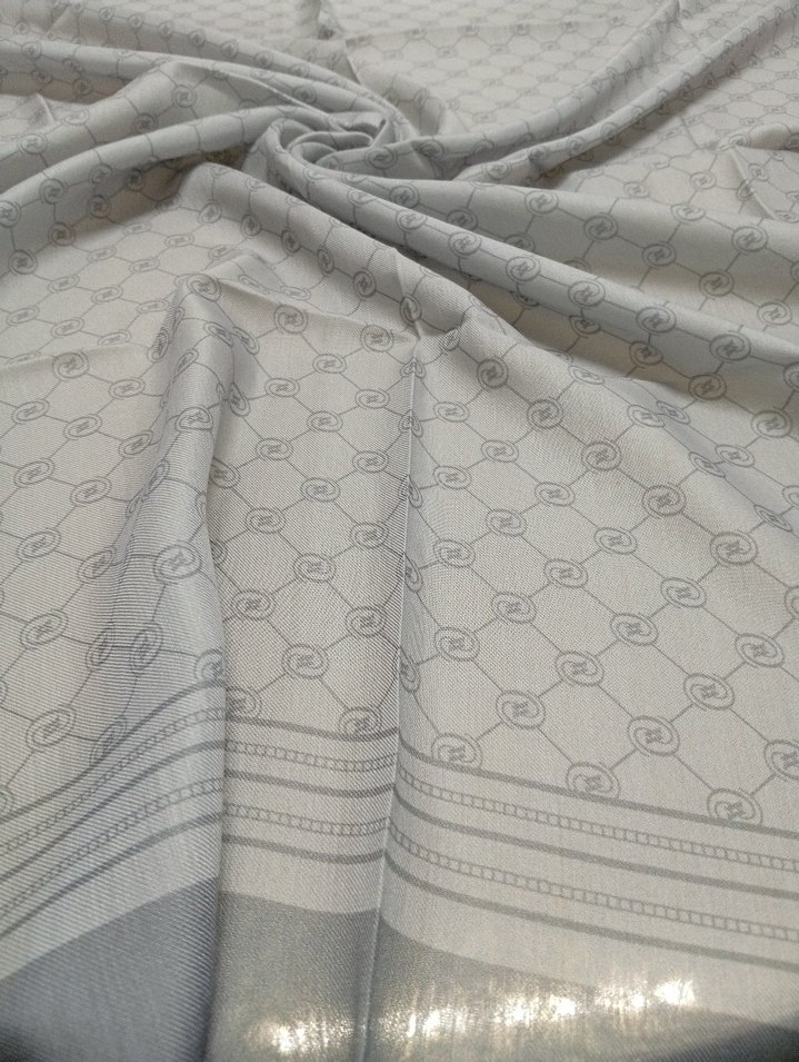 Gri Drapeli Kadın eşarp Vakko.es - Görsel 3