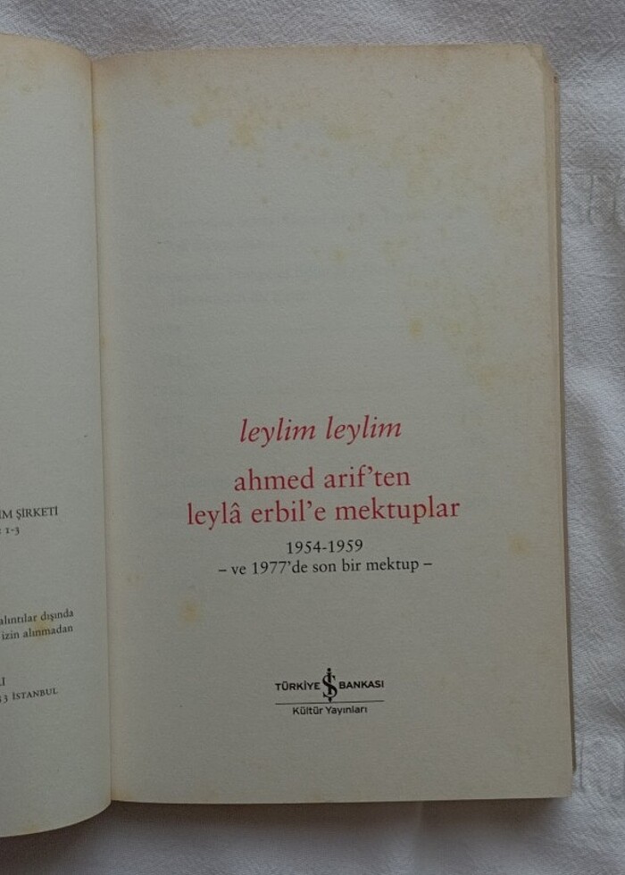 Leylim Leylim Ahmed Arif'ten Leylâ Erbil'e Mektuplar - Görsel 2