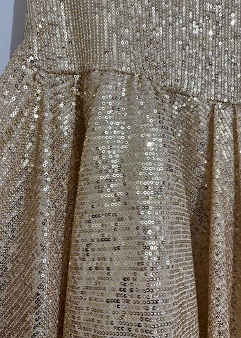 Parlak Altın Çocuk Abiye / Mezuniyet Elbise - Görsel 3