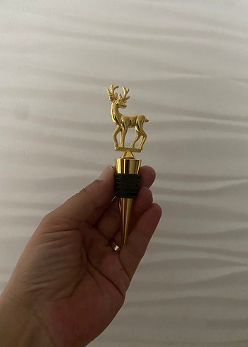 Parlak Altın Geyik Figürlü Şişe Tıpası