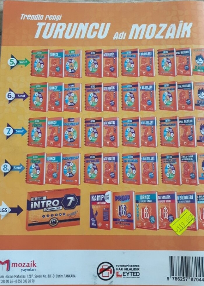 Lgs matematik mozaik yayınları 8. Sınıf - Görsel 2