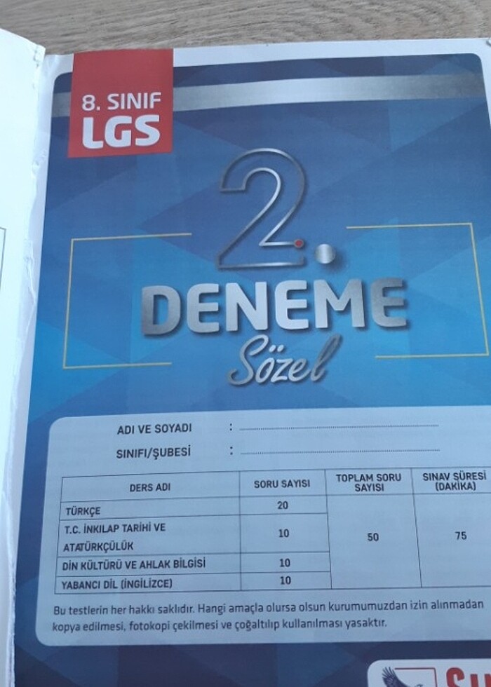 Lgs tüm dersler deneme - Görsel 5