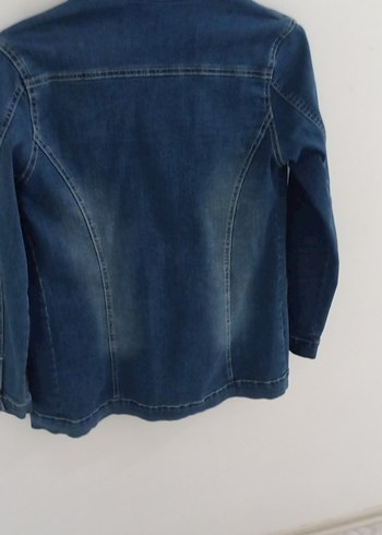 36 Beden Düğmeli Mavi Kadın Denim Ceket