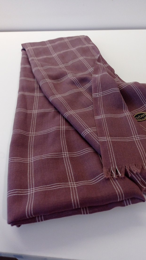 mor Kareli Uzun Şal - Görsel 2