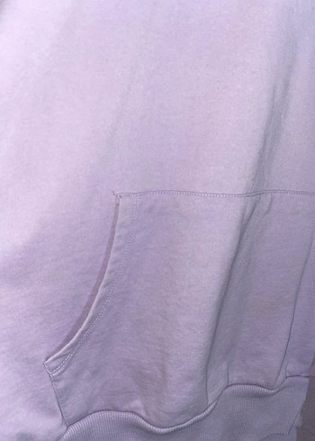 l Beden mor Renk Kadın Mor Kapüşonlu Sweatshirt