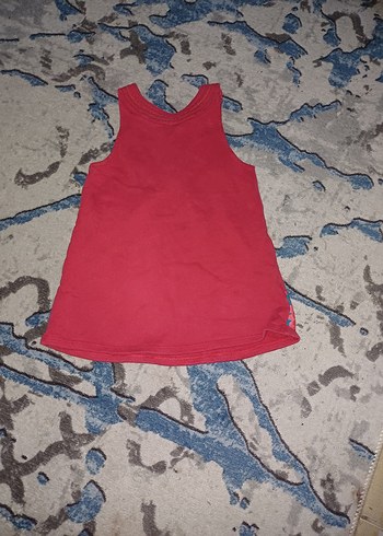 Nakışlı Kız Çocuk Kırmızı Triko Elbise - Görsel 2