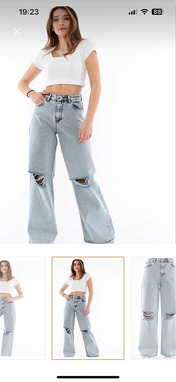 wide leg yırtık jeans
