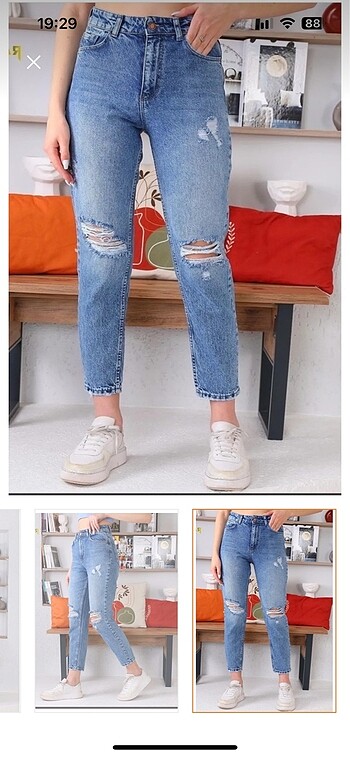 Yırtık Mom jeans