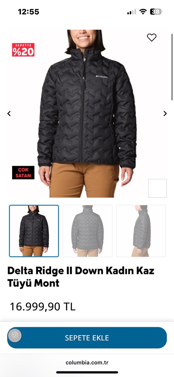 Columbia Siyah Kadın Fermuarlı Mont - Görsel 3