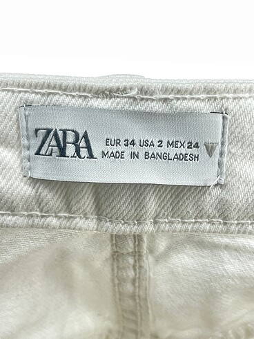 34 Beden beyaz Renk Zara Jean / Kot %70 İndirimli.