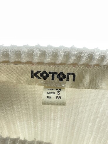 m Beden beyaz Renk Koton Kazak / Triko %70 İndirimli.