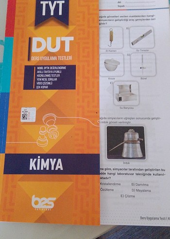 TYT Kimya Ders Uygulama Testleri Kitabı