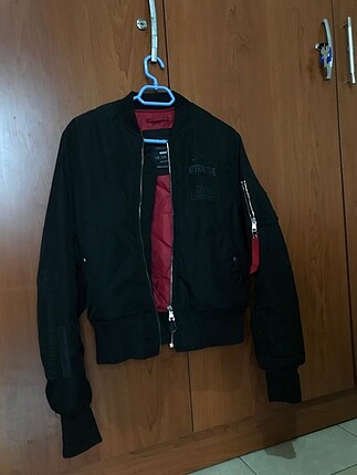 bershka siyah bomber ceket