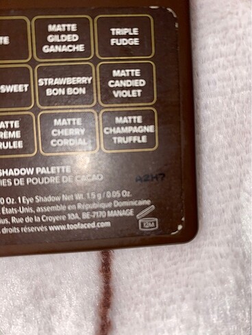 Beden Renk Too faced matte chocolate chip