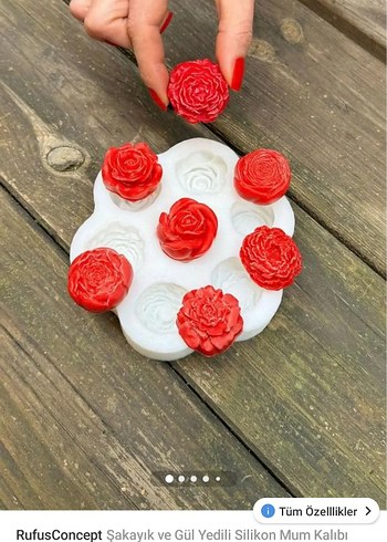 Diğer Kalanchoe Çiçeği Dörtlü Mum Kalıbı