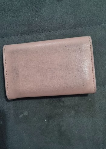 Beden pembe Renk Minimalist Pudra Deri Kadın Cüzdan