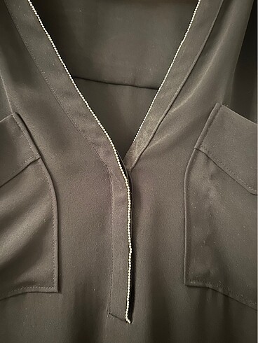 H&M H&M Siyah Şifon Gömlek