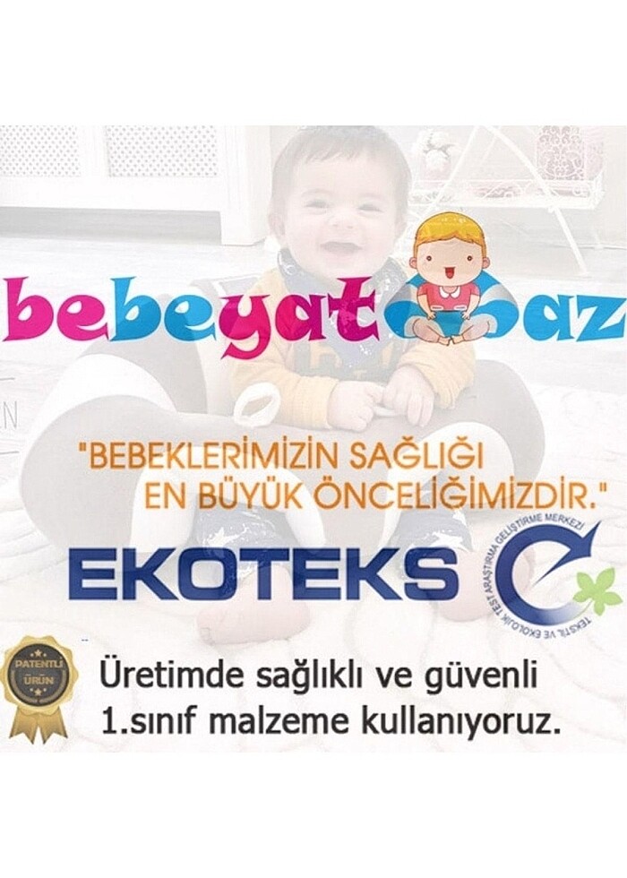 Çıngıraklı Gri Bebe Yatmaz Bebek Otur - Görsel 2