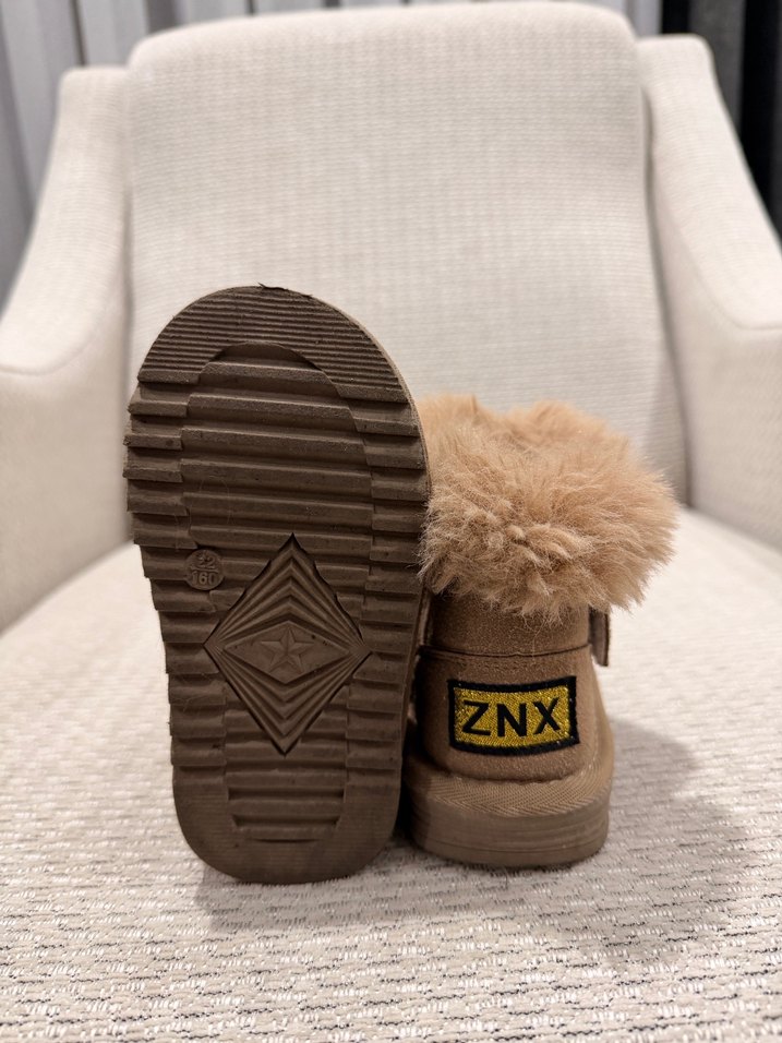 Kız Çocuk kahverengi Süet Kürk Detaylı Bot - Görsel 4