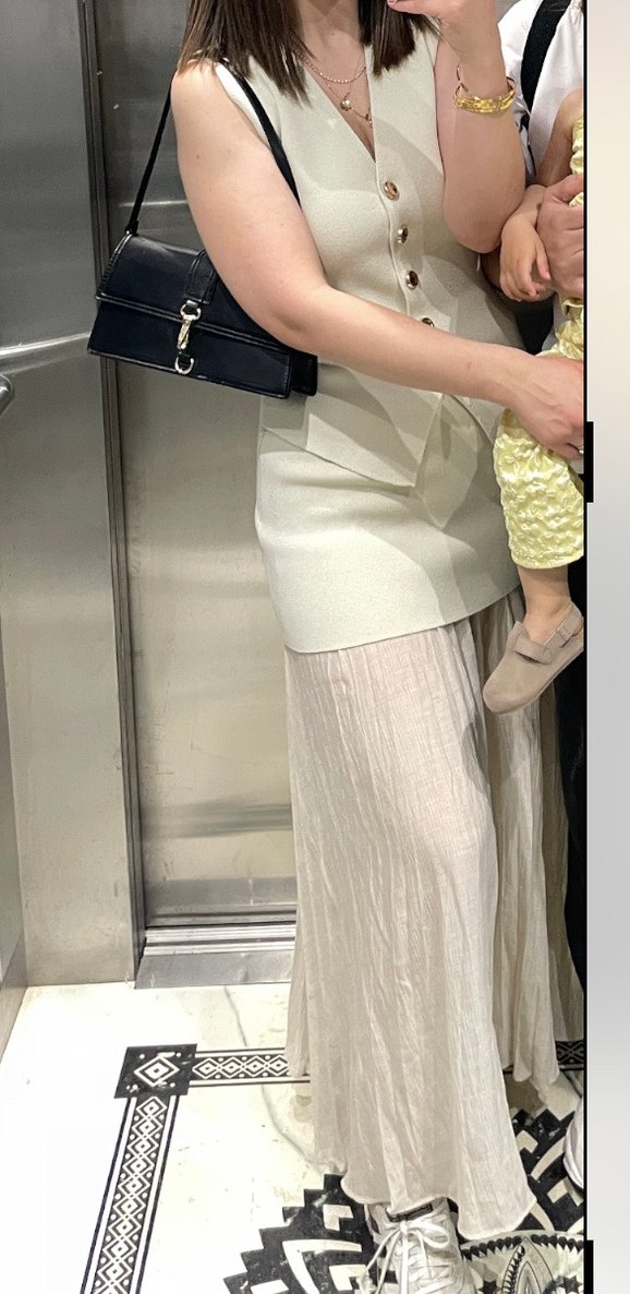 Düğmeli Triko  Kadın Yelek Etek Takim - Görsel 3