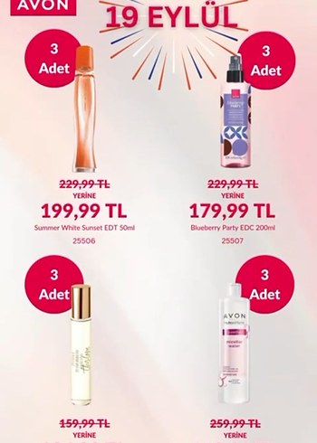 Avon Kadın Parfüm Setleri 3'lü