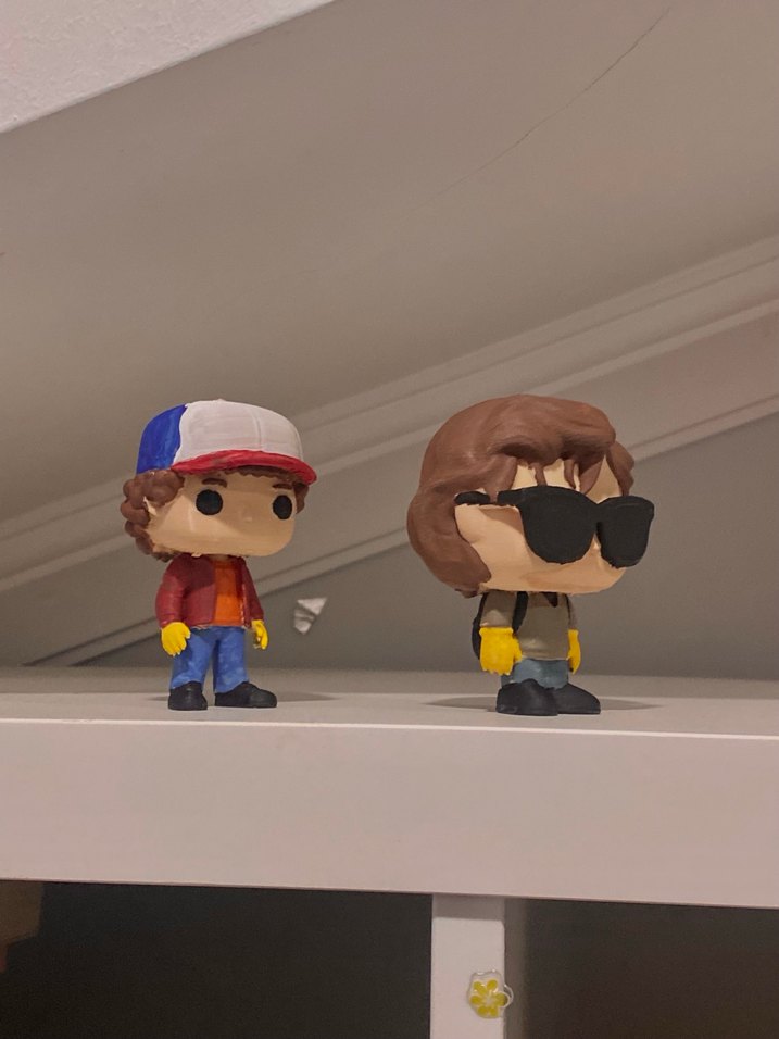 Stranger Things Dustin ve Steve karakter figürleri - Görsel 3