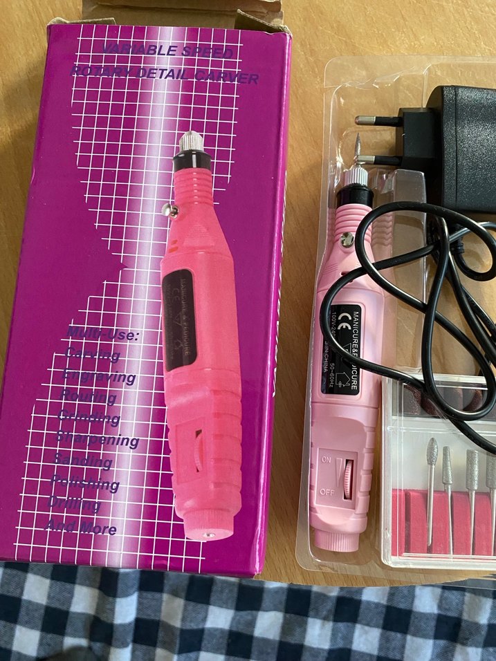 Pembe Ayarlanabilir Hızlı Manikür Seti - Görsel 2