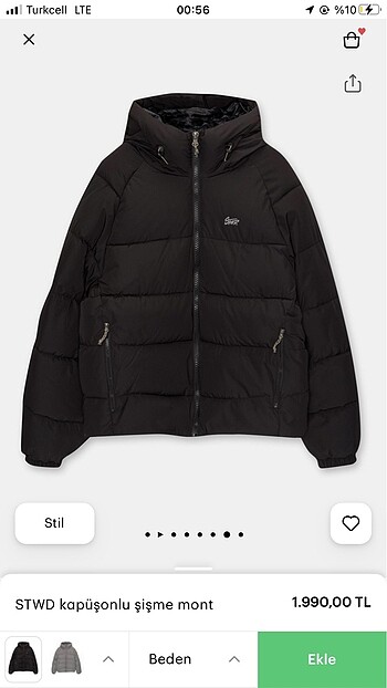 Pull and Bear Pull and bear erkek şişme mont