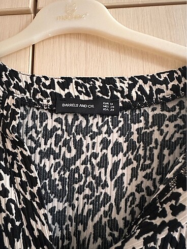 m Beden leoparlı elbise