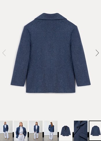 Mavi Kadın tek düğmeli kaşe Blazer Ceket - Görsel 4