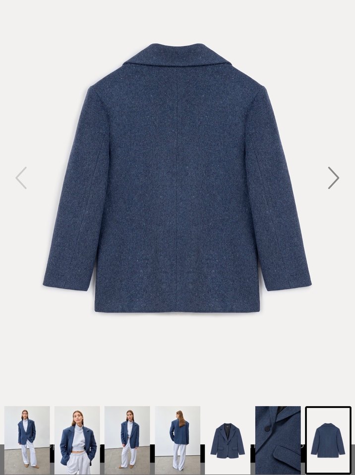 Mavi Kadın tek düğmeli kaşe Blazer Ceket - Görsel 4