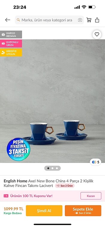  Beden 2 Li fincan