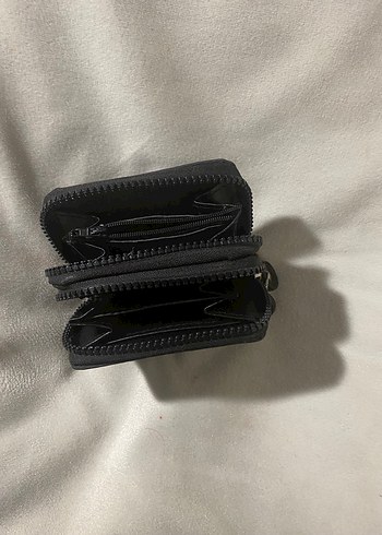 Siyah Deri Fermuarlı Kadın Cüzdanı - Görsel 3