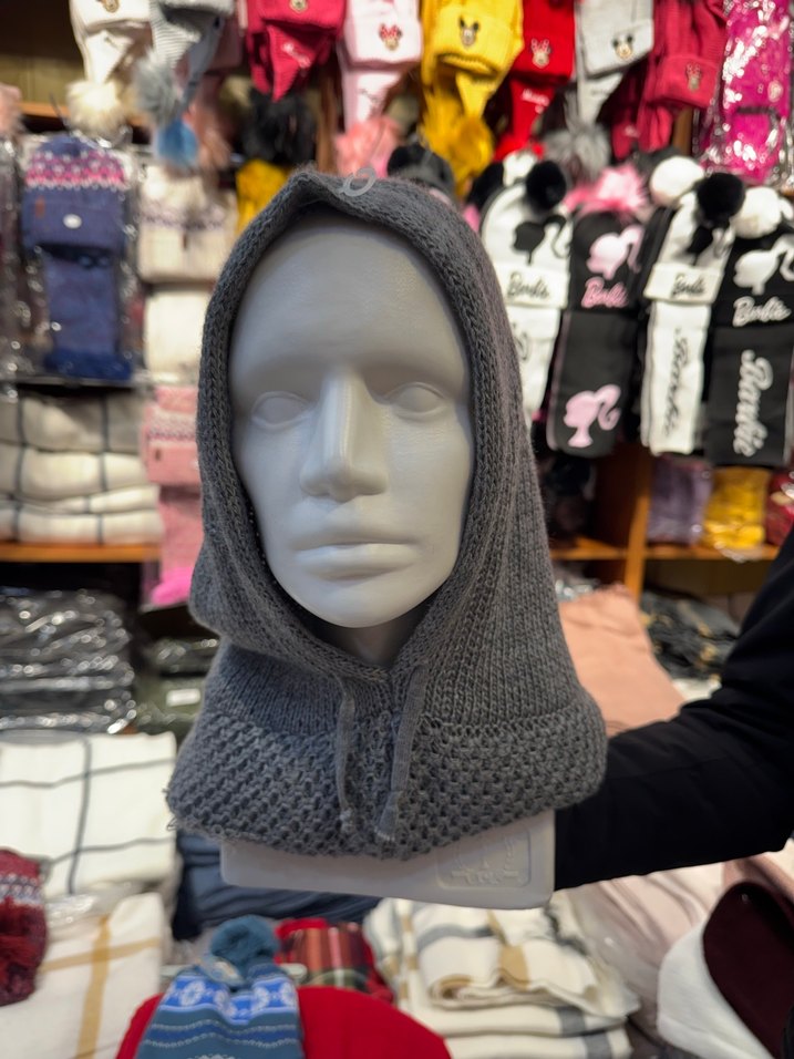 Gri Örgü Kadın Bere - Görsel 2