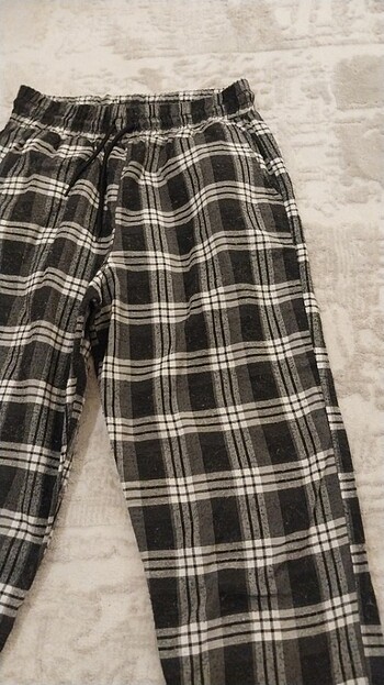 m Beden siyah Renk Siyah Cool Pamuklu Flanel Pijama Altı