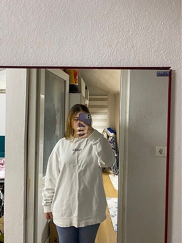panda baskılı oversize sweatshirt