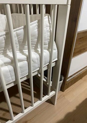 Beyaz Bebek Beşiği ve Sepeti - Görsel 4