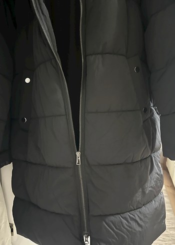 Fermuarlı Siyah Kadın Kışlık  Mont - Görsel 2