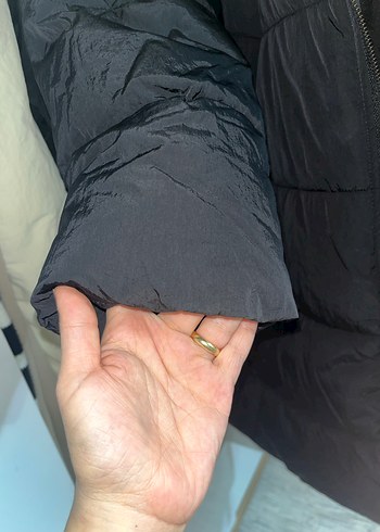 Fermuarlı Siyah Kadın Kışlık  Mont - Görsel 3