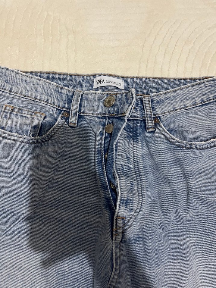 Gri Mavi Midi Boy Kadın Denim Jean - Görsel 4