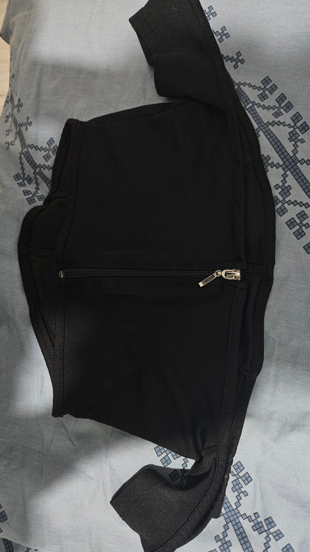 Siyah Straplez Kısa Kollu Büstiyer - Görsel 3