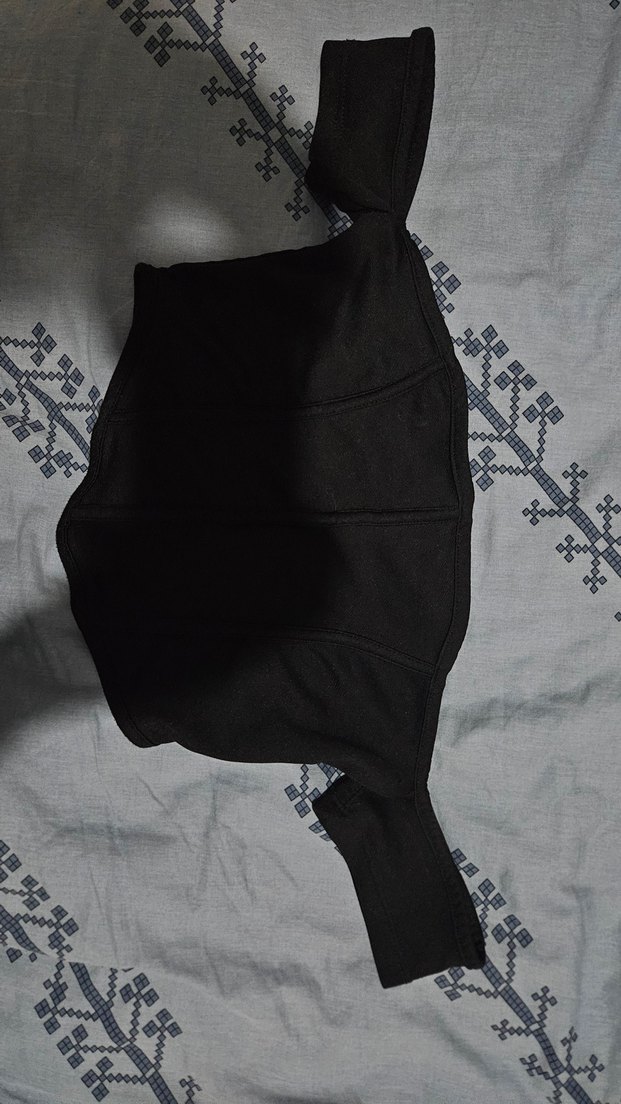 Siyah Straplez Kısa Kollu Büstiyer - Görsel 2