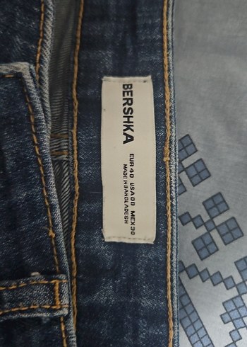 Düğmeli Mavi Rahat Kesim Kadın Kot Şort - Görsel 2