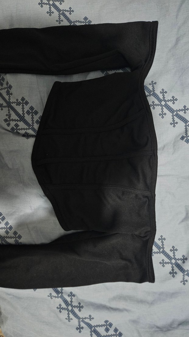 Siyah Straplez Uzun Kollu Korse - Görsel 4