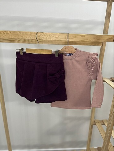 Zara Kız Çocuk Şort Etek Takım