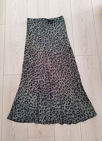 Leopar yeşil etek