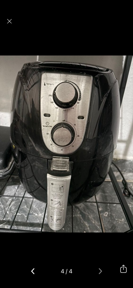 Siyah ve Gri Hava Fritözü - Görsel 4