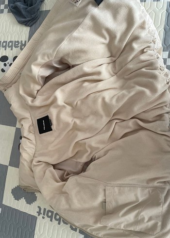 Bej Midi Şişme Kadın Kışlık Mont - Görsel 3