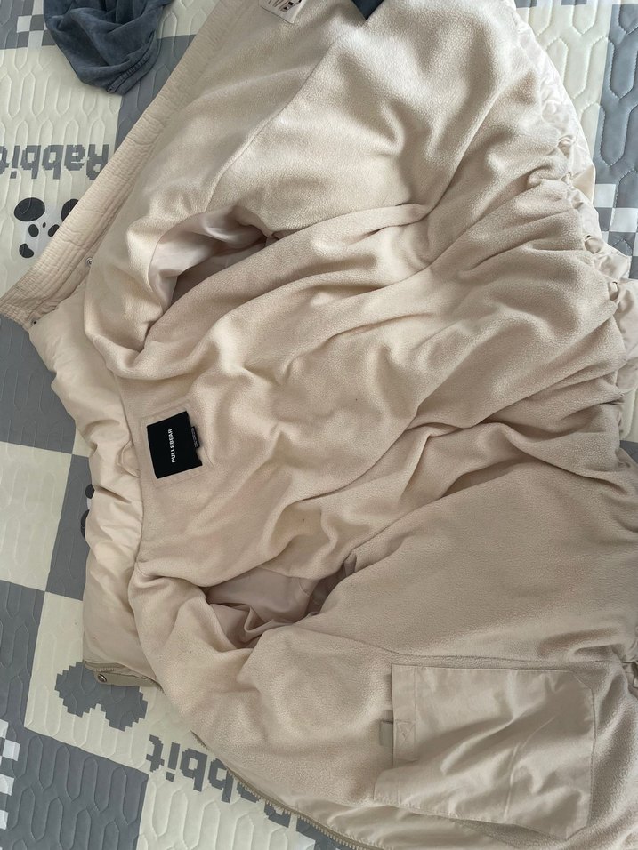 Bej Midi Şişme Kadın Kışlık Mont - Görsel 3